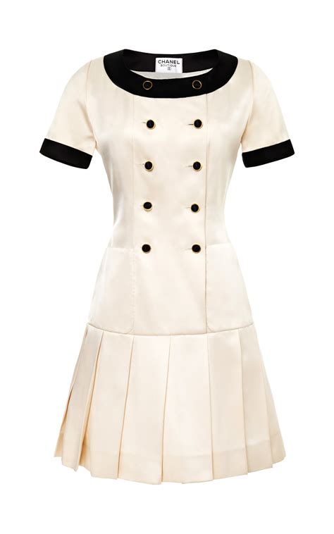 chanel white mini dress|Chanel outlet dresses.